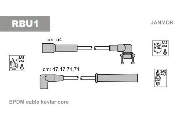 Комплект проводів запалювання Renault 1.2, 1.4, 7700749517, 7700742835